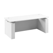 Bush Business Furniture Stratus&nbsp;72W x&nbsp;30D Electric Height Adjustable Standing Desk with Modesty Panel in White with White Base - 71.02" Width x 29.37" Depth x 27.44" Height