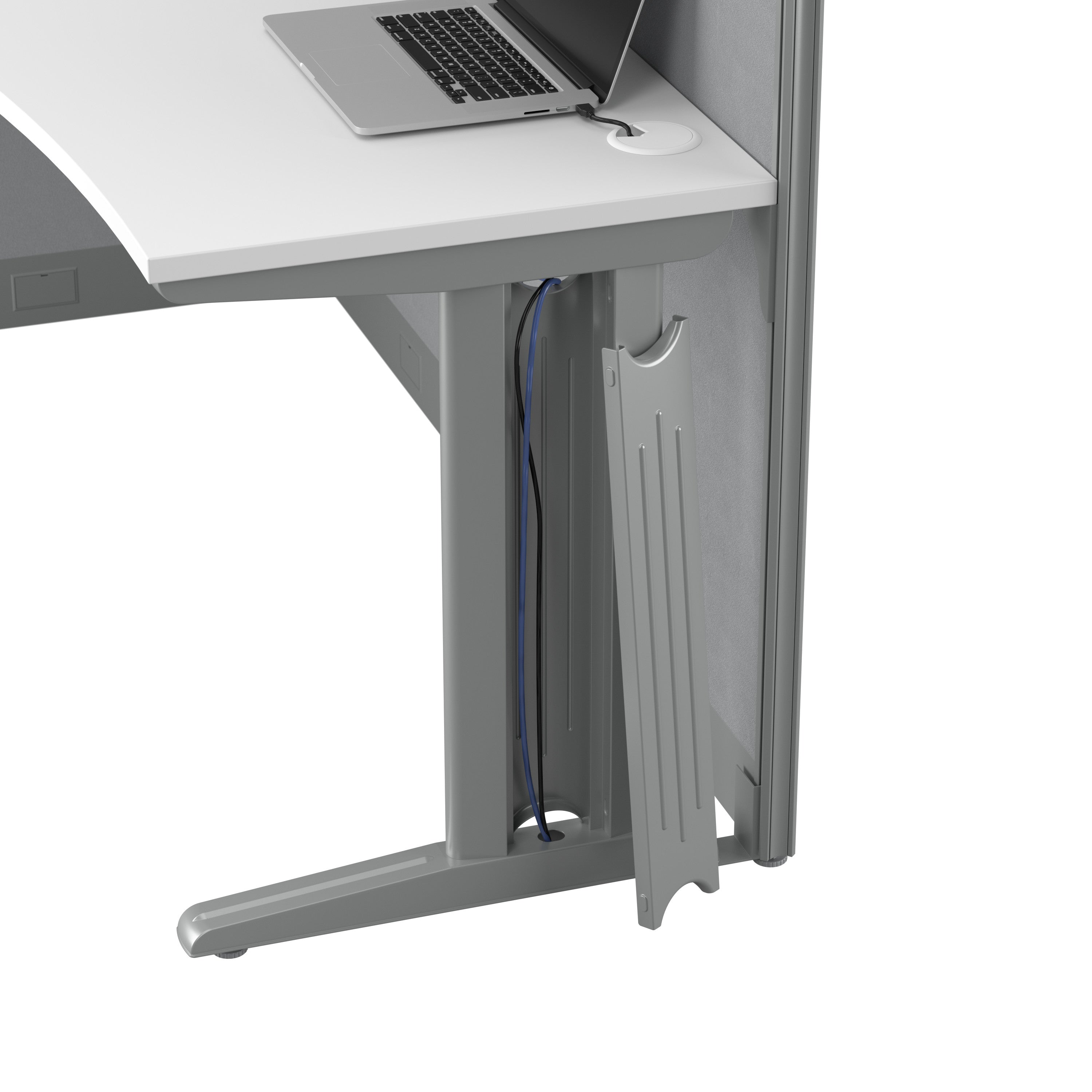 Bush Business Furniture Office in an Hour 3 Person L Shaped Cubicle Desks with Storage, Drawers, and Organizers in Pure White - 193.47" Width x 64.48" Depth x 62.86" Height