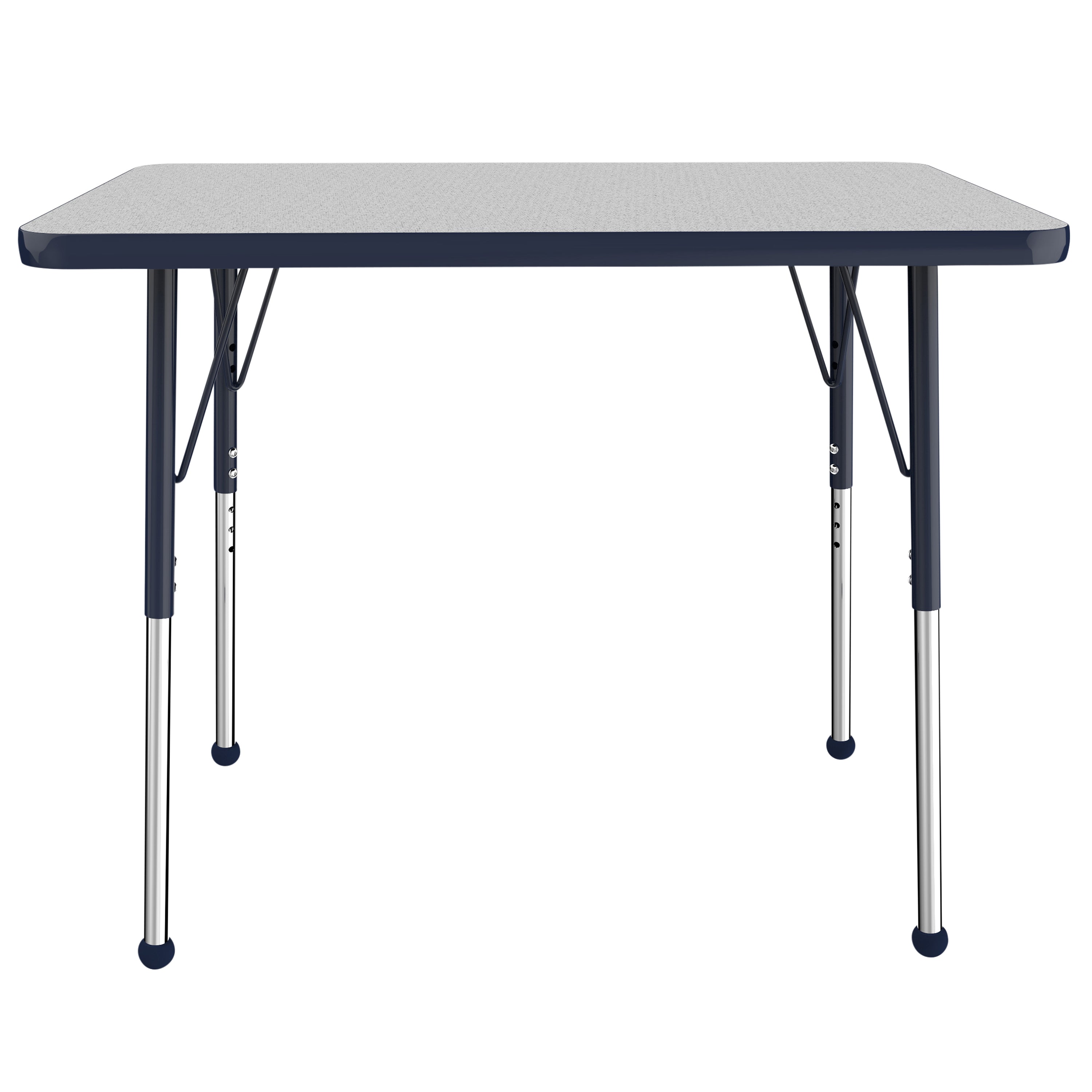 24" x 36" Rectangle T-Molding Activity Table with Adjustable Standard Ball Glide Legs - Gray/Navy