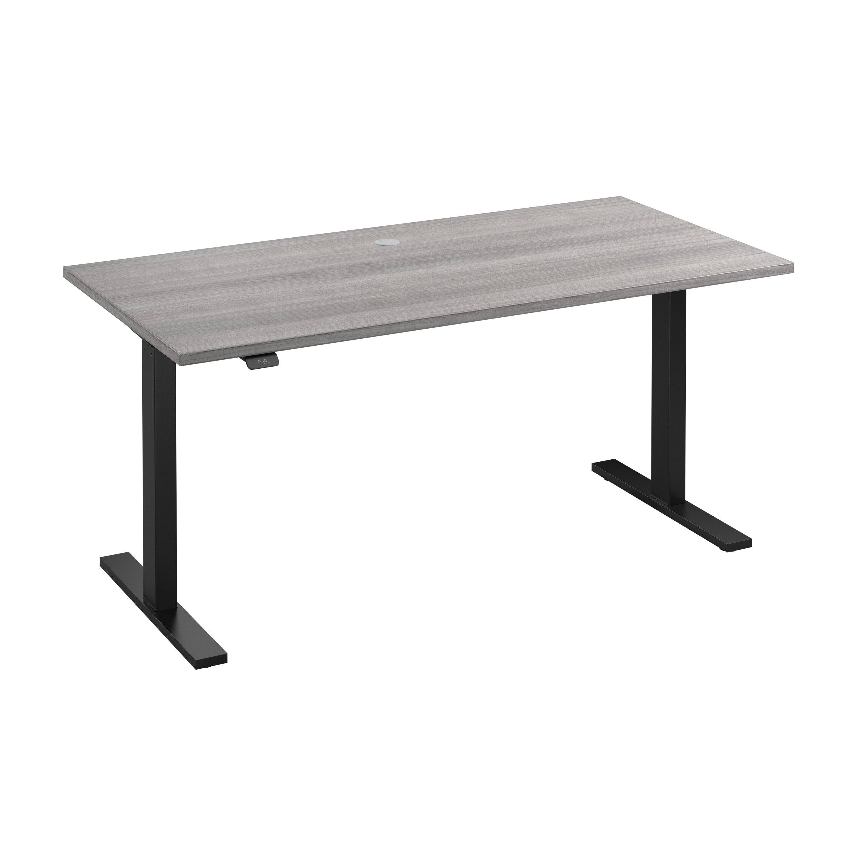 Bush Business Furniture Move 60 Series 60W x 30D Electric Height Adjustable Standing Desk in Platinum Gray with Black Base - 59.45" Width x 29.37" Depth x 47.69" Height