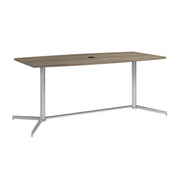 Bush Business Furniture 72-inch Office Conference Table with Metal Base in Modern Hickory - 73.25" Width x 35.98" Depth x 30.28" Height