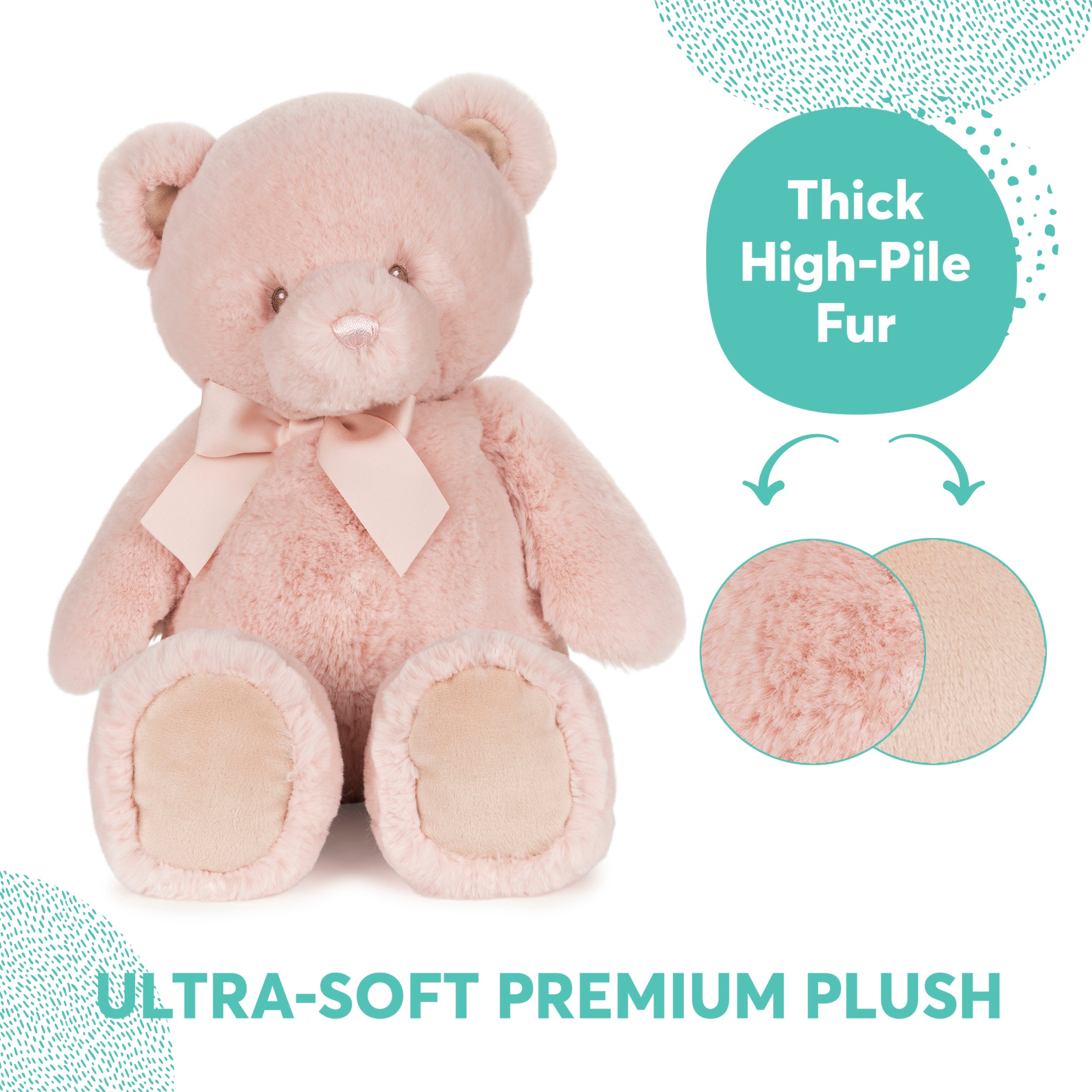 Baby GUND My First Friend Teddy Bear, Pink, Ultra Soft Animal Plush Toy for Babies and Newborns