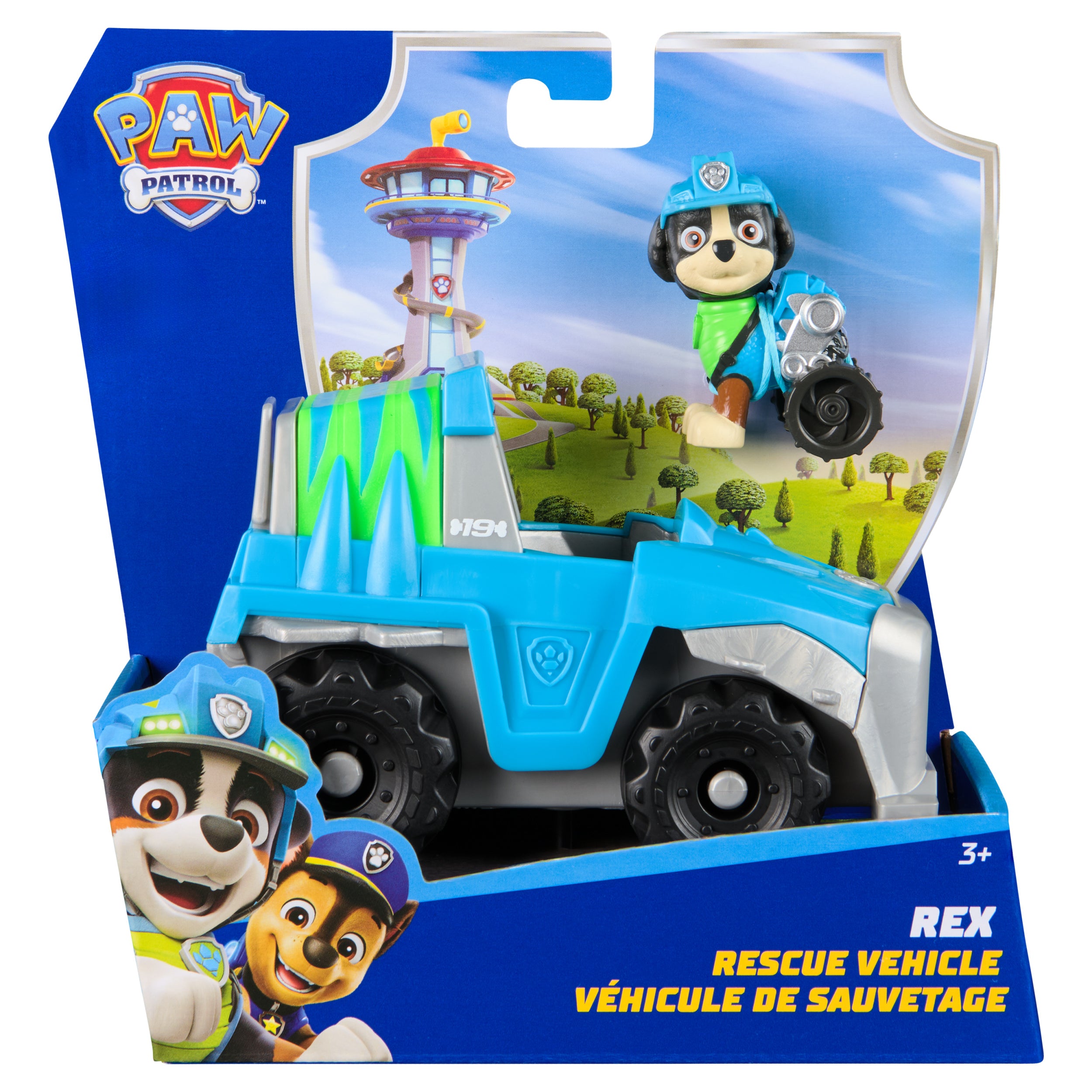 PAW Patrol, Rex’s Dinosaur Rescue Vehicle, Toy Truck with Collectible Action Figure, Sustainably Minded Kids Toys for Boys & Girls Ages 3 and Up