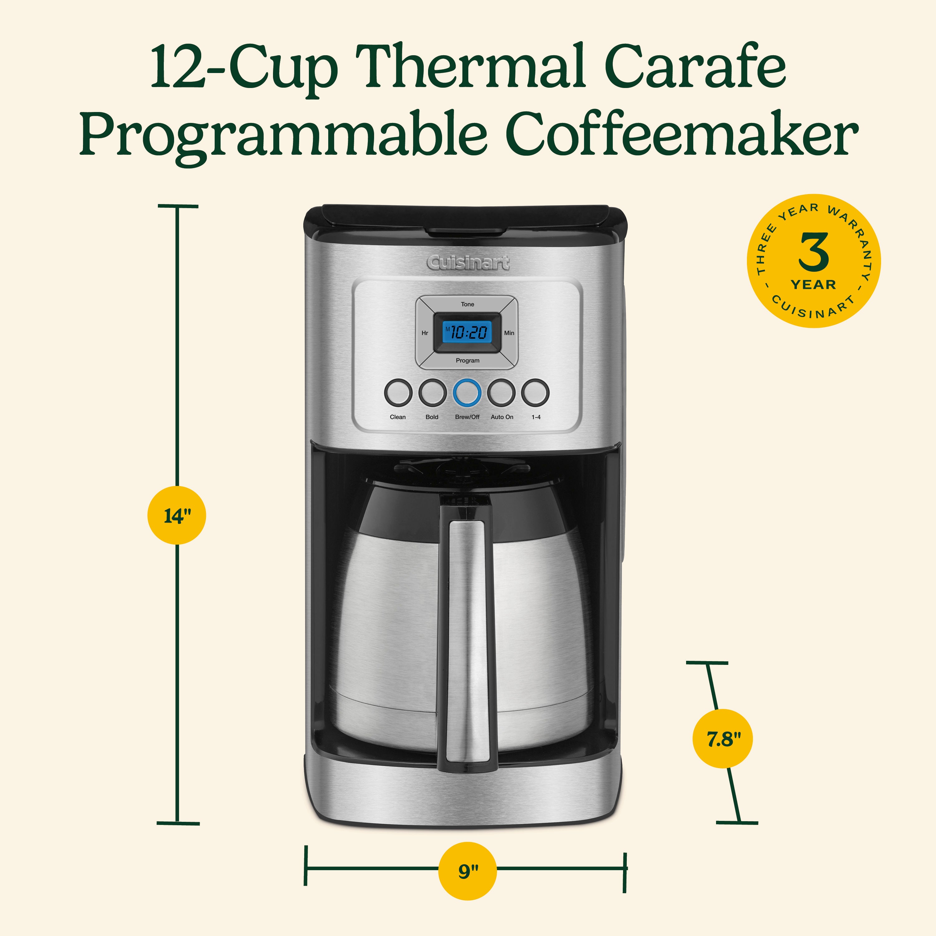 Programmable Thermal Coffee Maker (12 Cup)