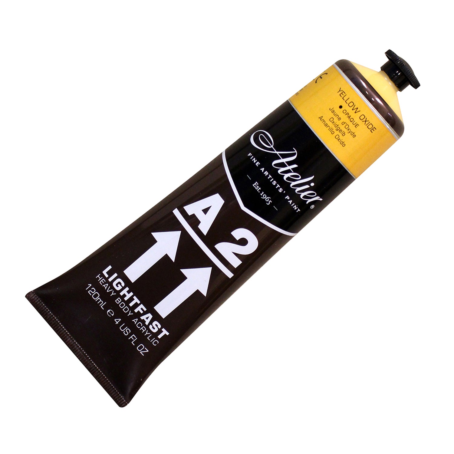 A2 Heavy Body Lightfast Artist Acrylic, 4 oz., Yellow Oxide