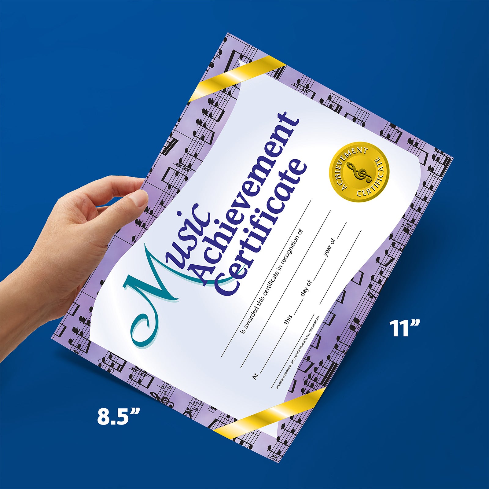 Music Achievement Certificate, 8.5" x 11", Pack of 30
