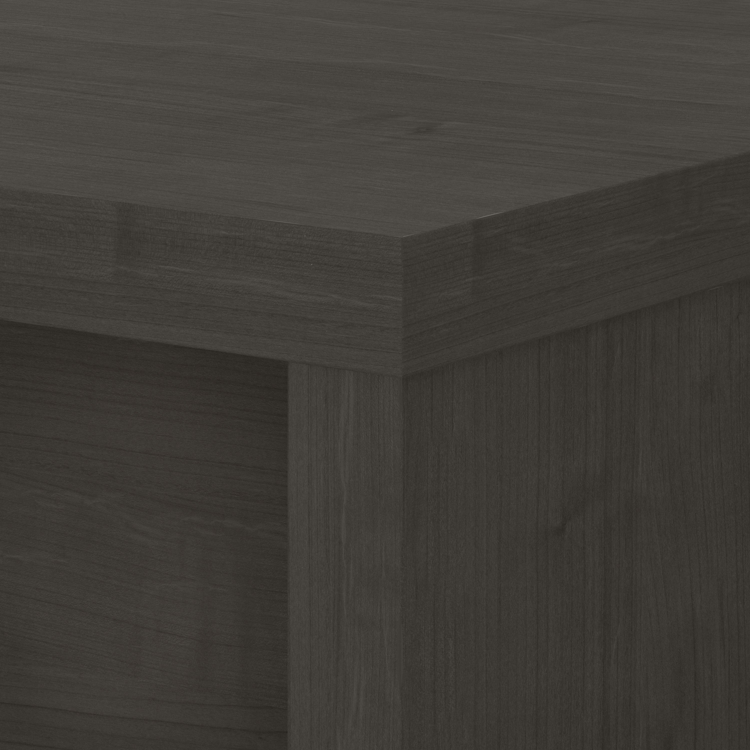 Bush Business Furniture Echo L Shaped Desk in Charcoal Maple - 60" Width x 59.84" Depth x 30" Height