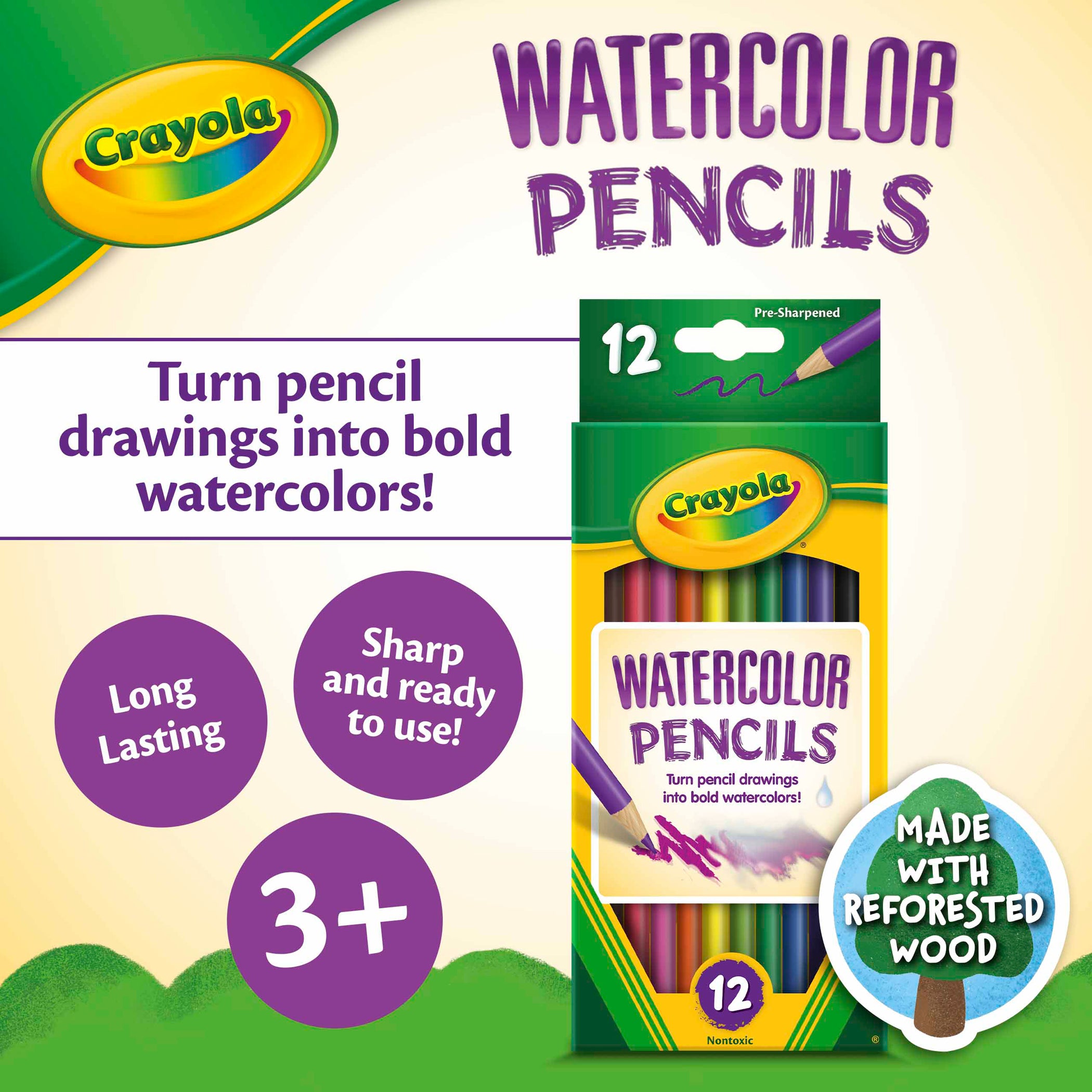 Watercolor Pencils, 12 Count