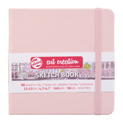 Sketchbook, 80 Sheets, 90lbs, Pastel Pink Cover, 4.7" x 4.7"