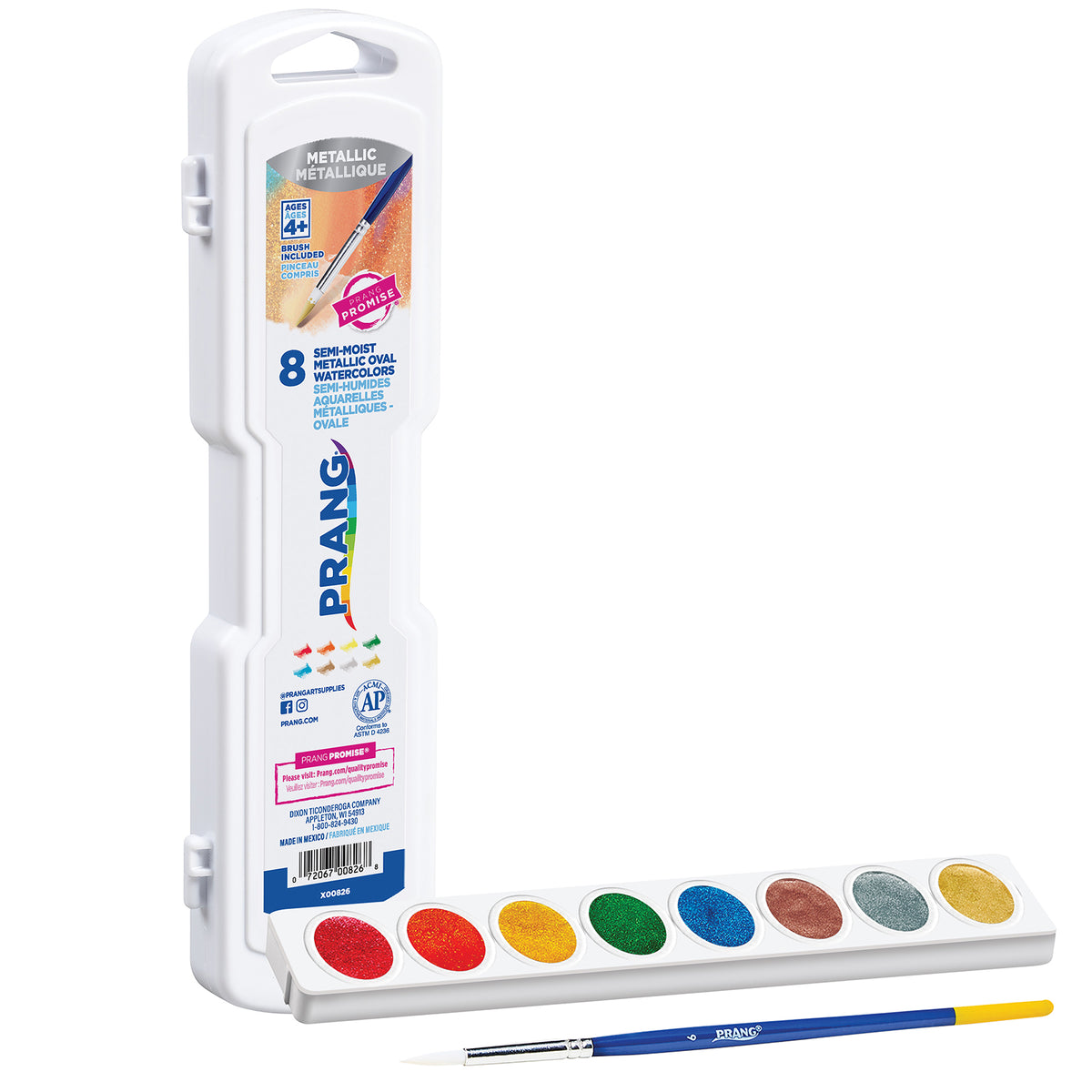 METALLIC WTRCLR ST 8 ASST W BRUSH