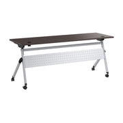 Bush Business Furniture Envision 72W Folding Training Table with Powered Grommets in Storm Gray - 71.02" Width x 23.54" Depth x 29.62" Height