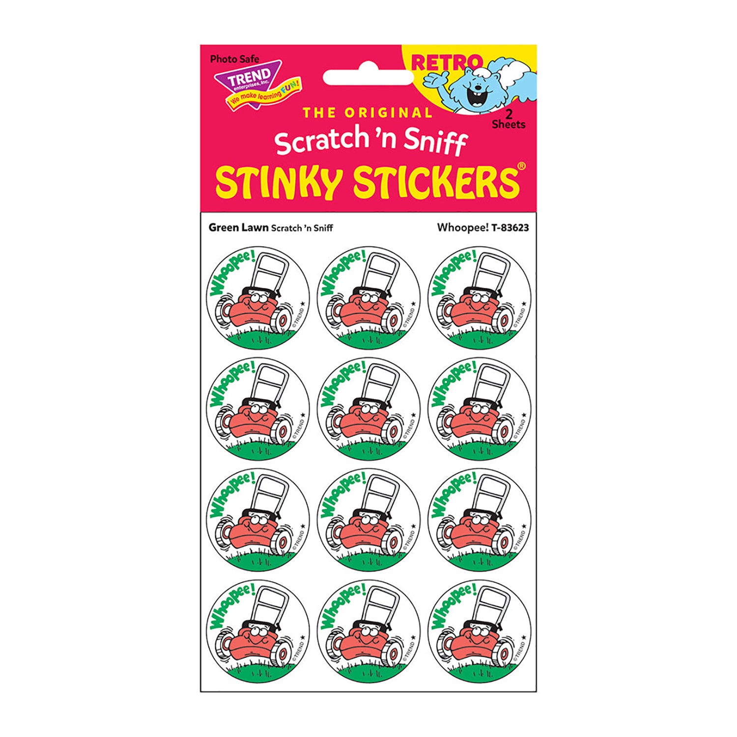 Whoopee!/Green Lawn Scented Stickers, Pack of 24