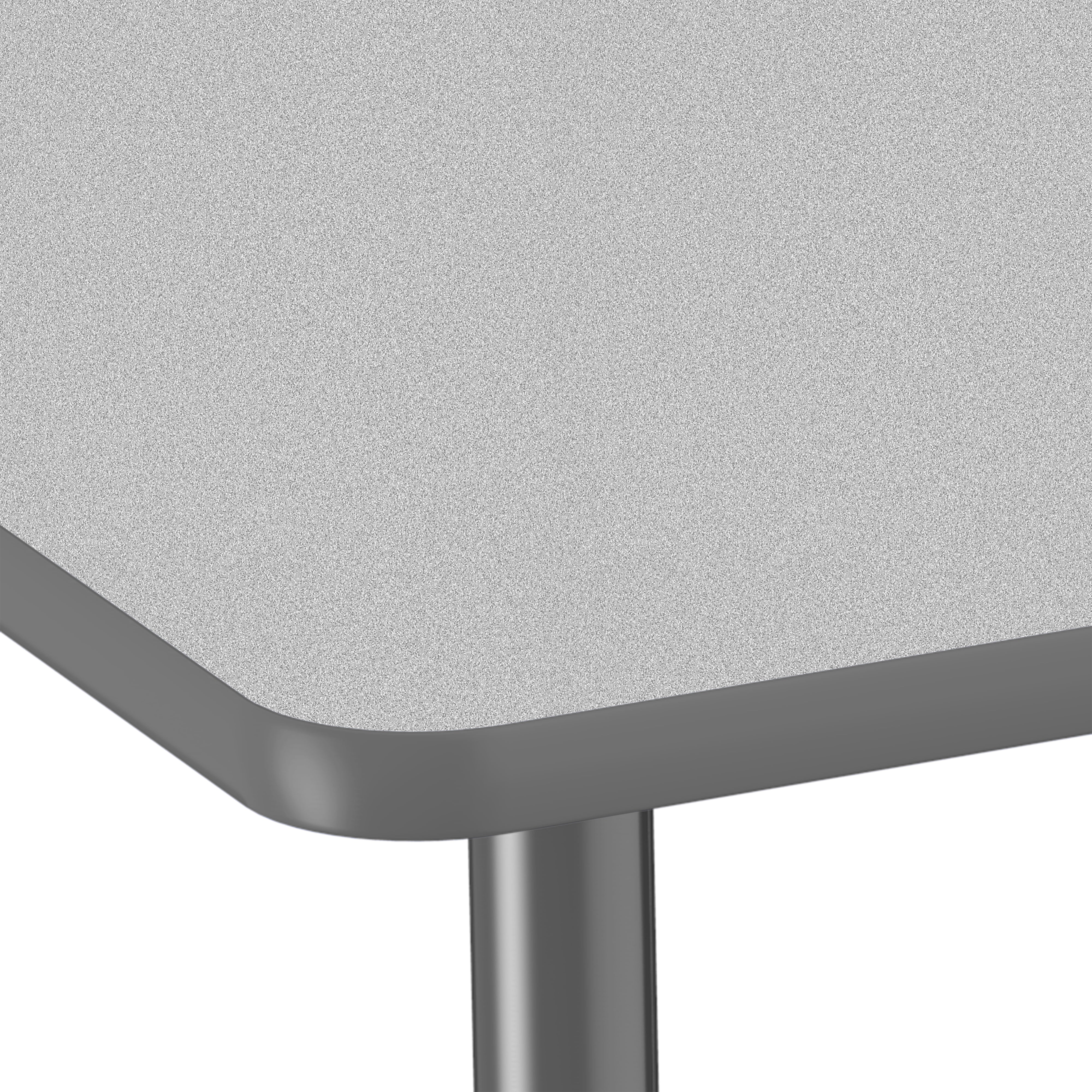 Adapte 30" x 60" Rectangle Thermofused Activity Table with Adjustable Tapered Legs - Gray/North Sea