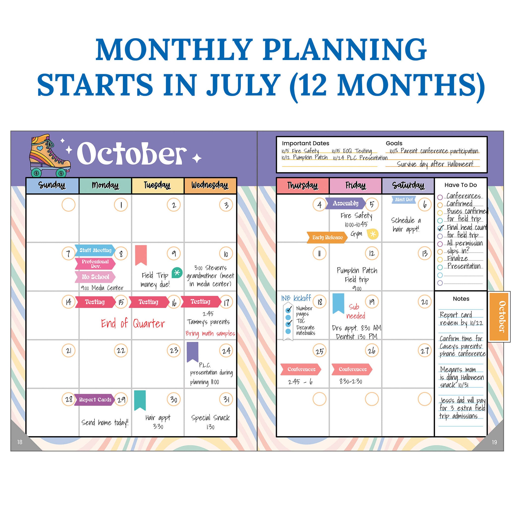 Retro Remix Teacher Planner
