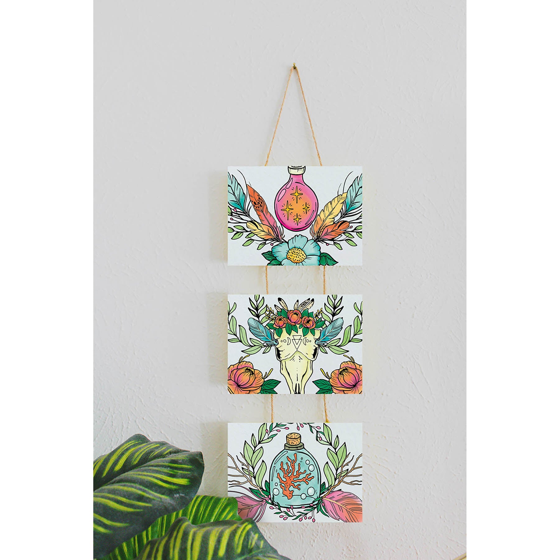 DIY Hanging Canvas Art Set 2-Pack