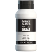LQ BASICS Acrylic Fluid 118ml Bottle -  Titanium White