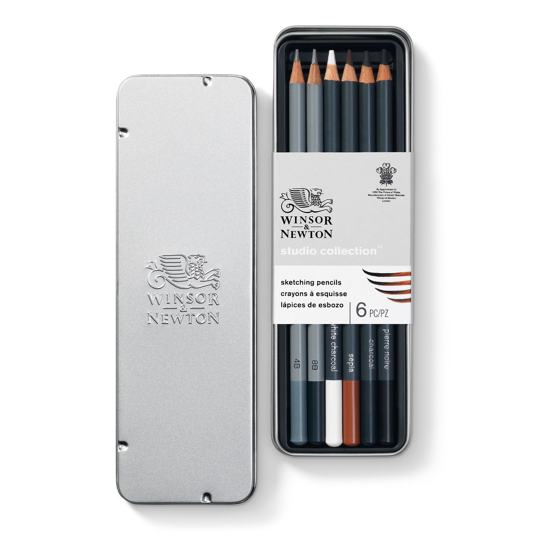 WN Studio Collection Sketching Pencil Tin - 6pc