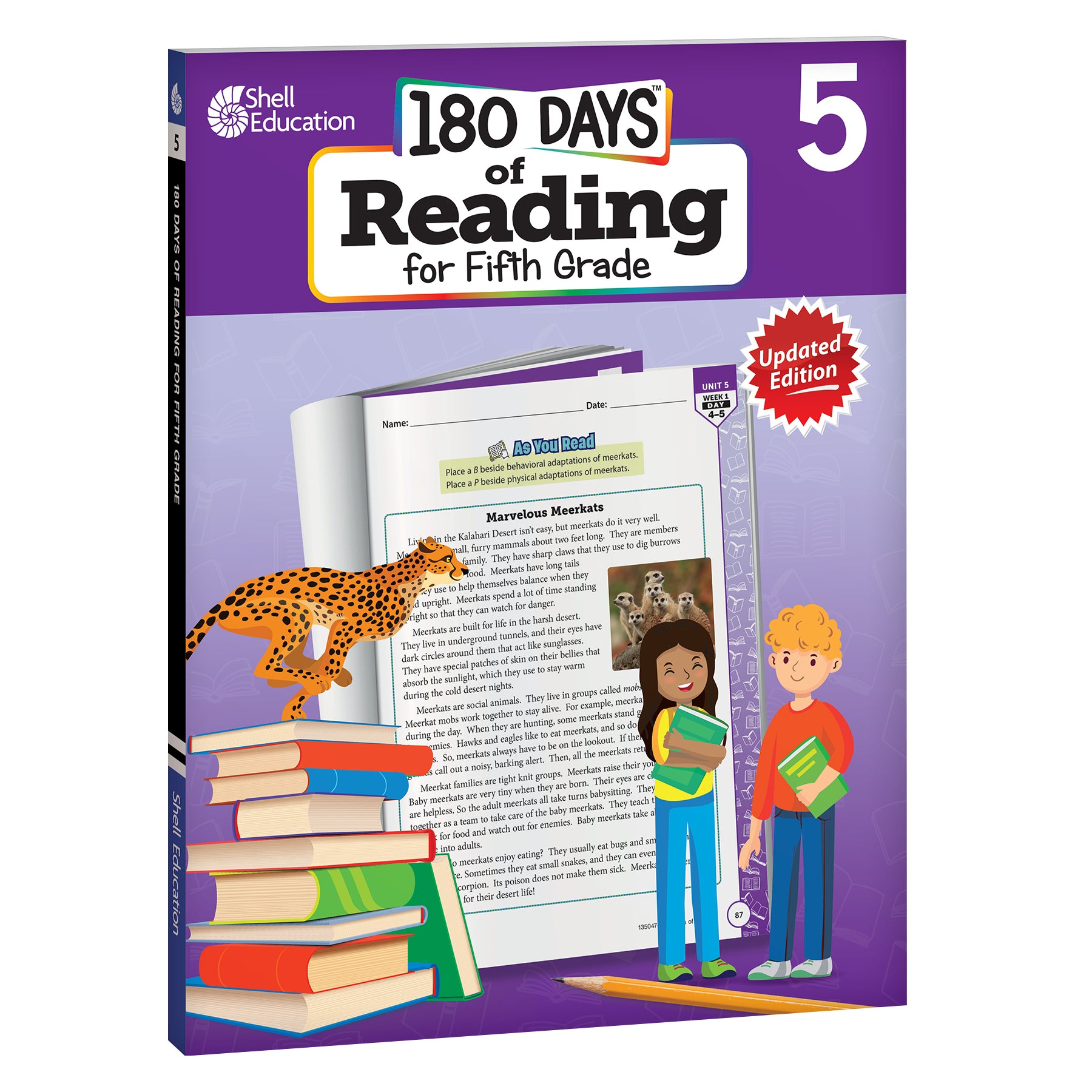 180 Days Reading, Spelling, Language, & Math Grade 5: 4-Book Set