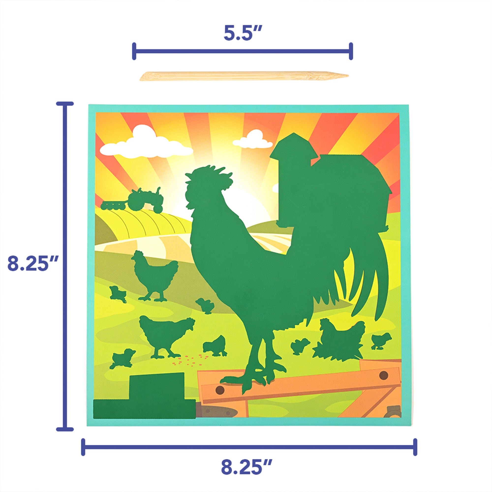 Magic Scratch Paper, Farm, 10 Per Pack, 2 Packs