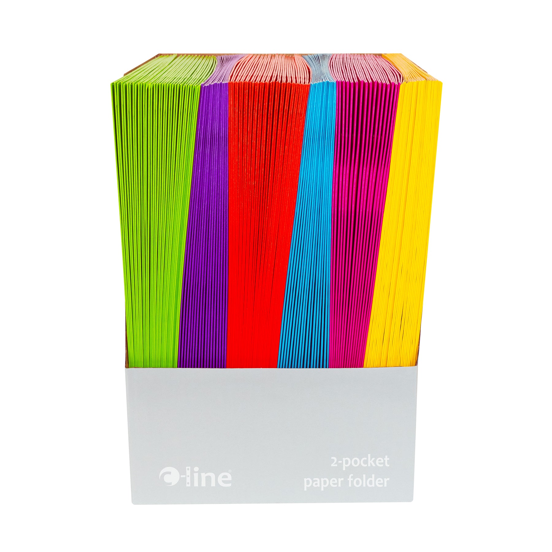 2-Pocket Laminated Paper Portfolio with 3-Hole Punch, Assorted, 1 Each