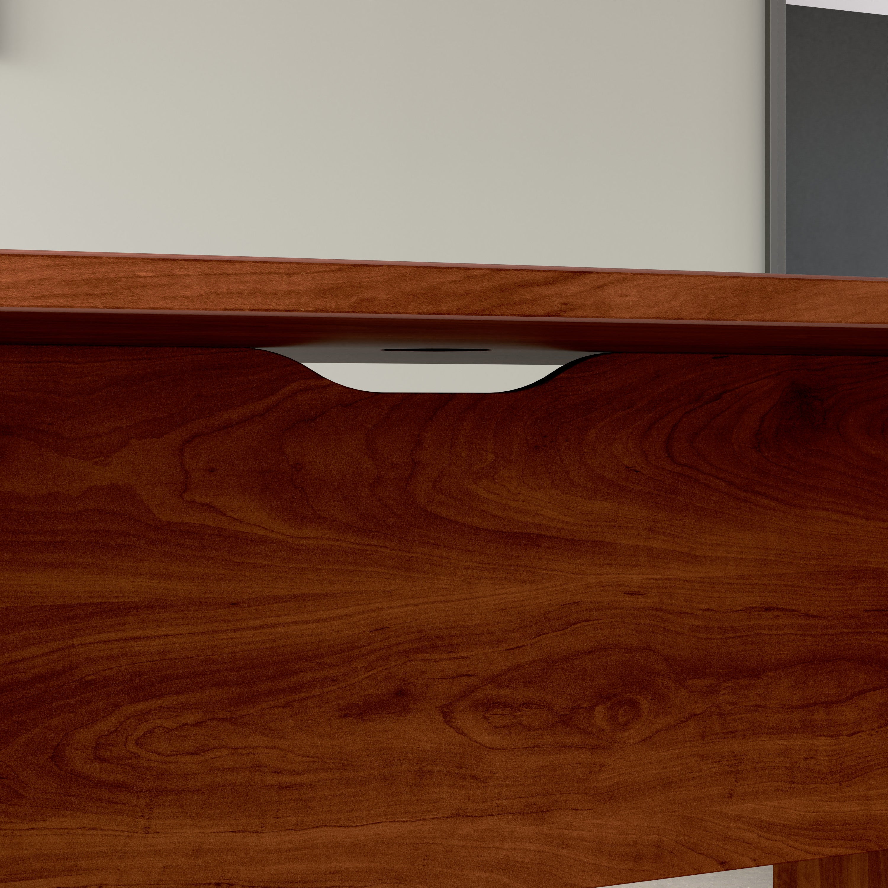 Bush Business Furniture 72-inch Office Conference Table with Wood Base in Hansen Cherry - 71.54" Width x 35.98" Depth x 28.65" Height
