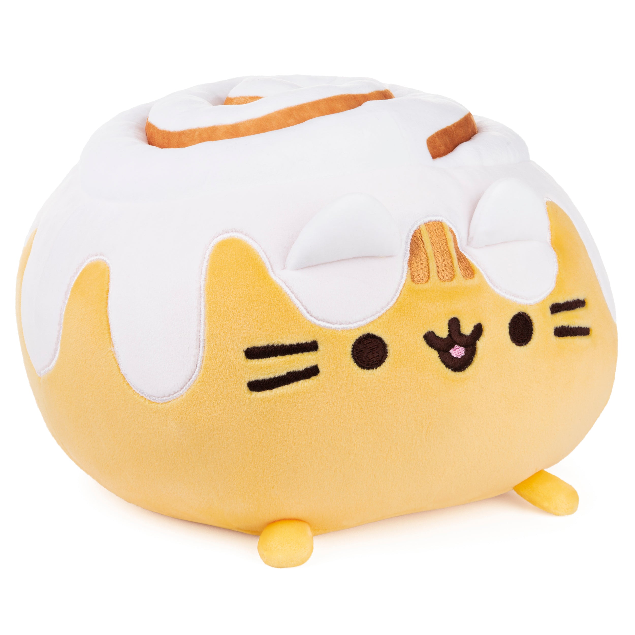 GUND Pusheen Catfé Cinnamon Roll Pusheen Plush Squisheen Cat Stuffed Animal, 12”