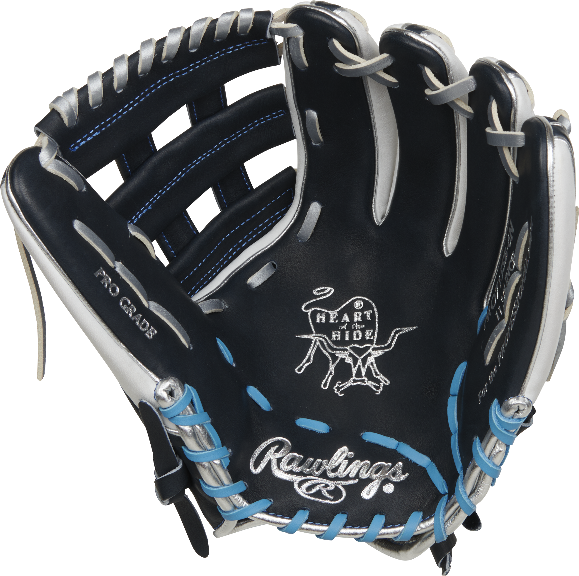 Rawlings Heart Of The Hide Series 11.75-Inch Softball Glove - Right Hand Thrower - Navy/White