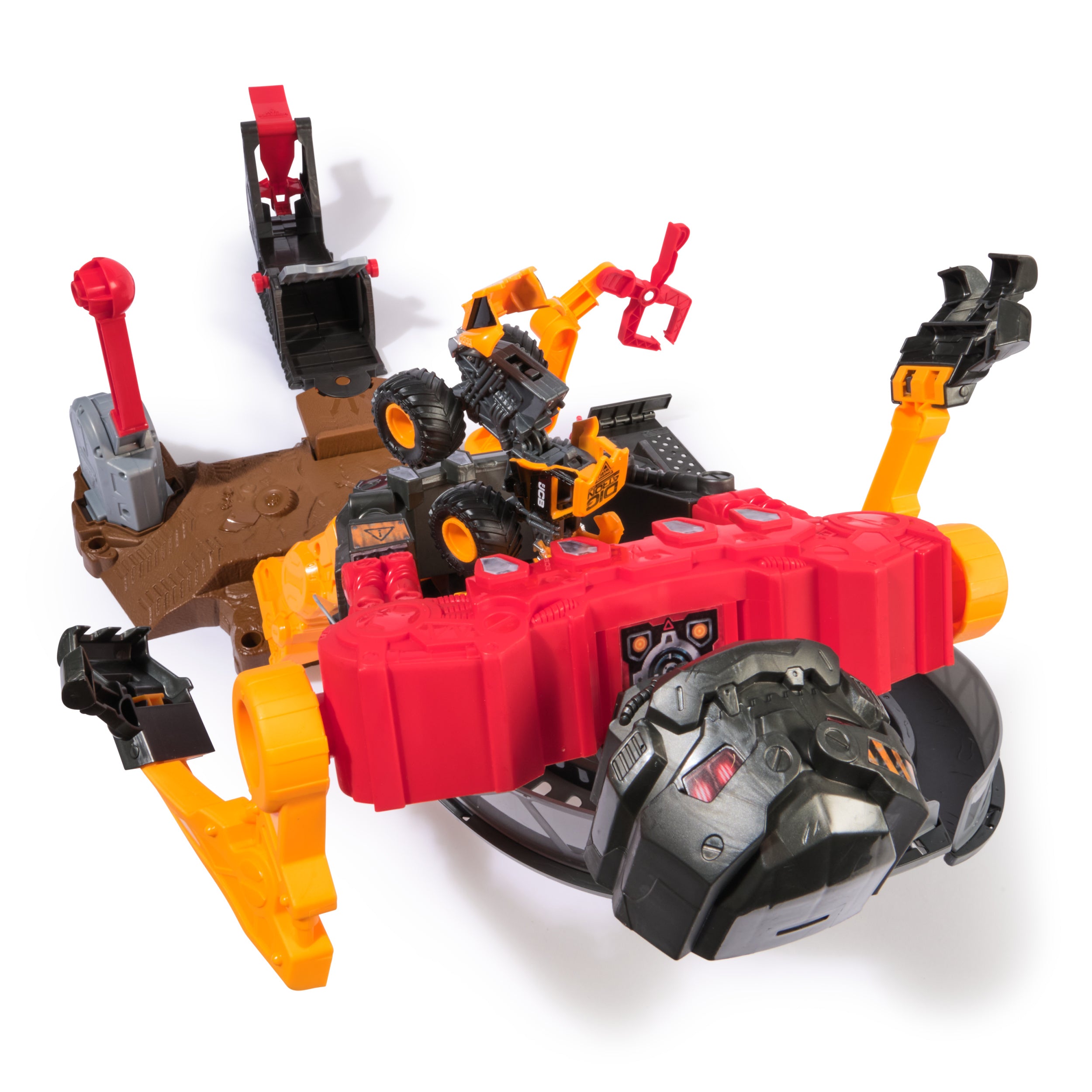 Monster Jam Smash & Bash SmashBot Playset with Launcher, Exclusive 1:64 Scale Monster Truck, 15-Inch Repairable Robot, Kids Toys for Boy and Girls Ages 3 and up