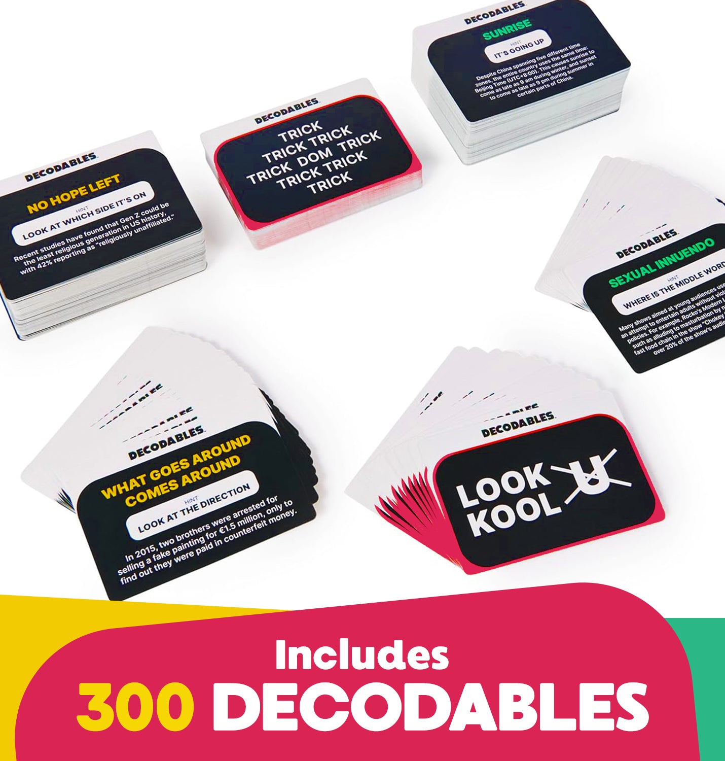 Spin Master Games, Decodables, A Hysterical Adult Party Game, Adult Card Game, Bachelorette Party Activity, 3-8 Players, for Ages 18 & Up