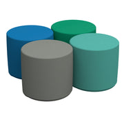 SoftScape 18" Round Ottoman 16" Height, 4-Piece - Contemporary