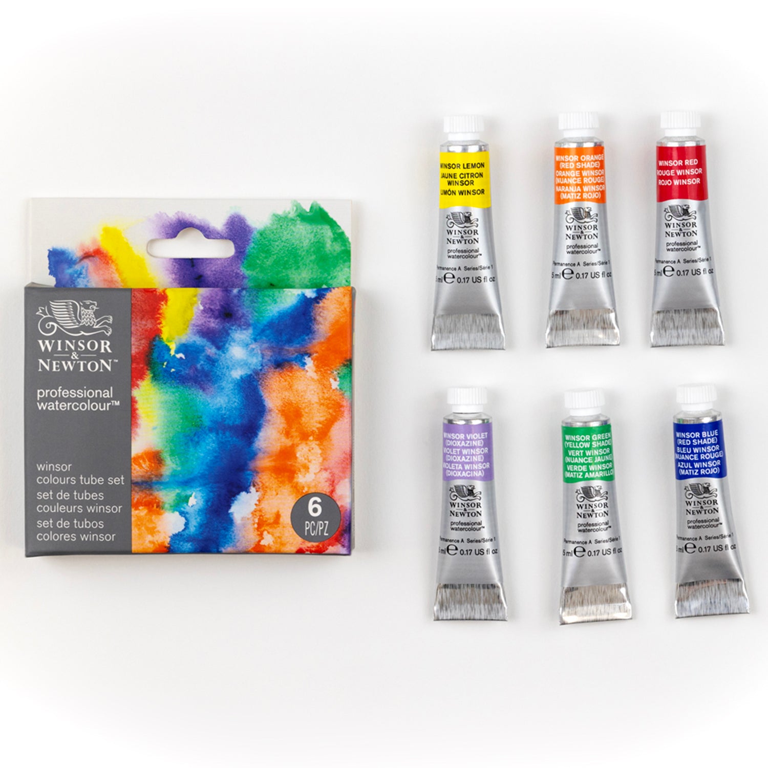 PWC - 6 x 5ml Tube set - Winsor Colours