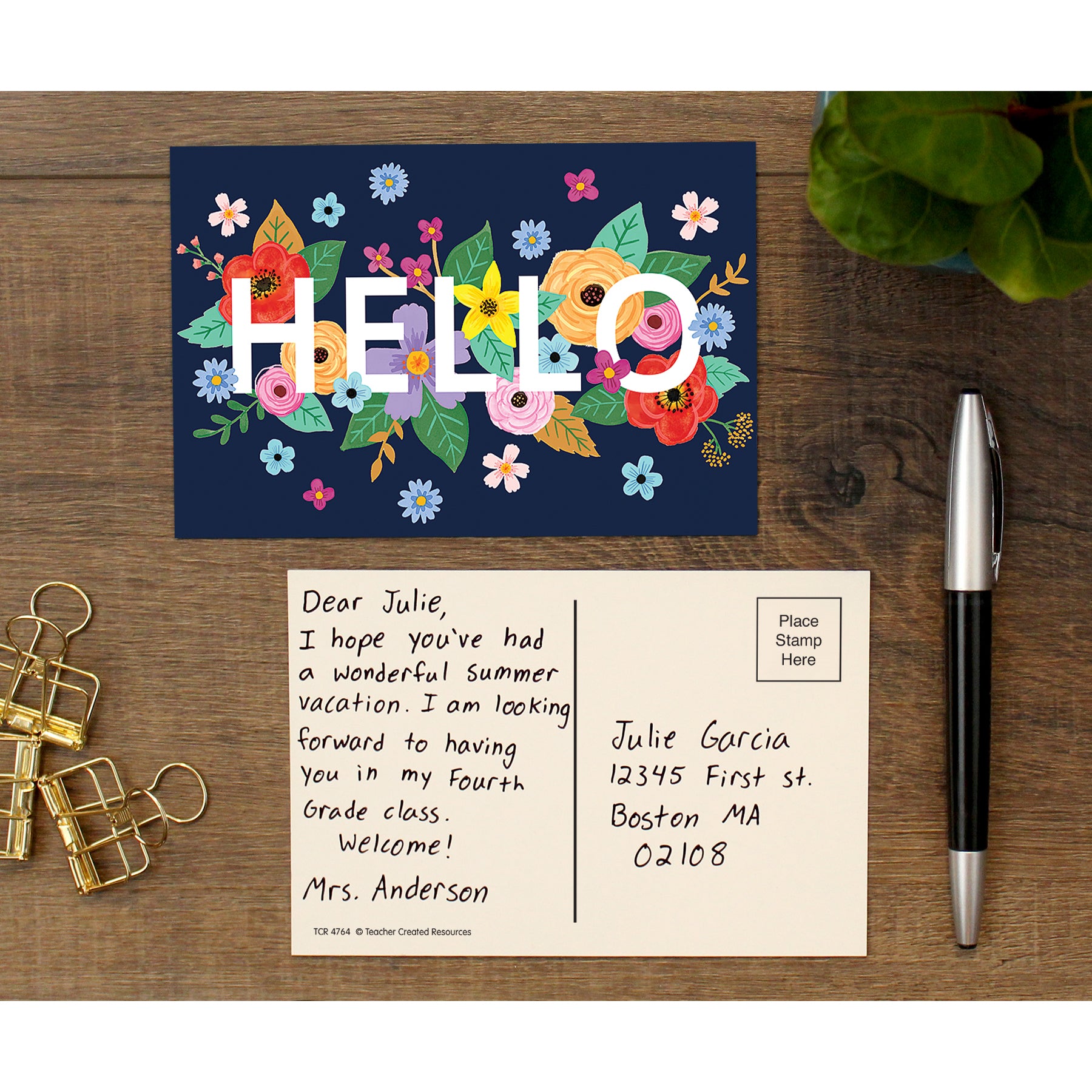 Wildflowers Hello Postcards, Pack of 30