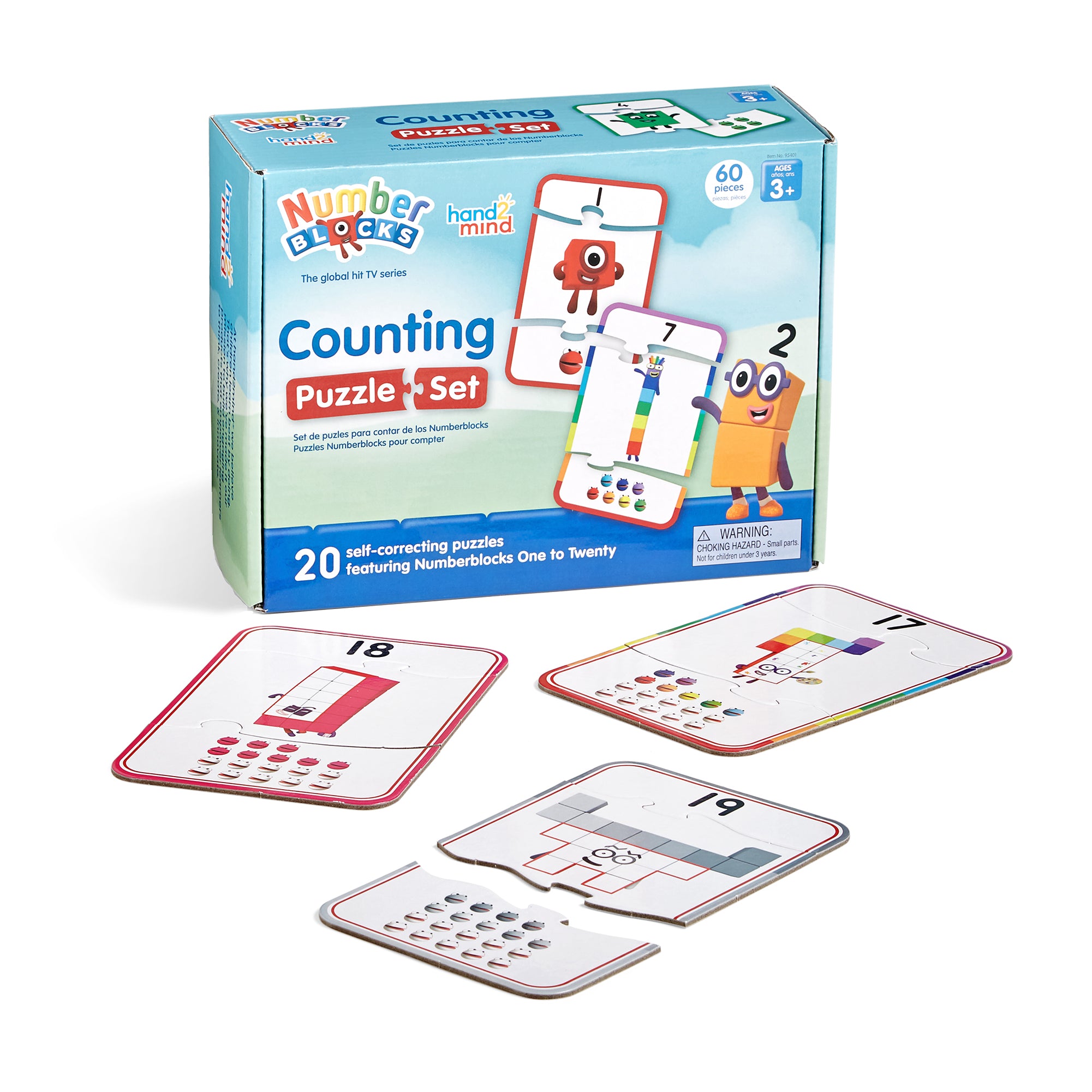Numberblocks Puzzle Set 3-Pack, Counting, Addition & Subtraction, Sequencing