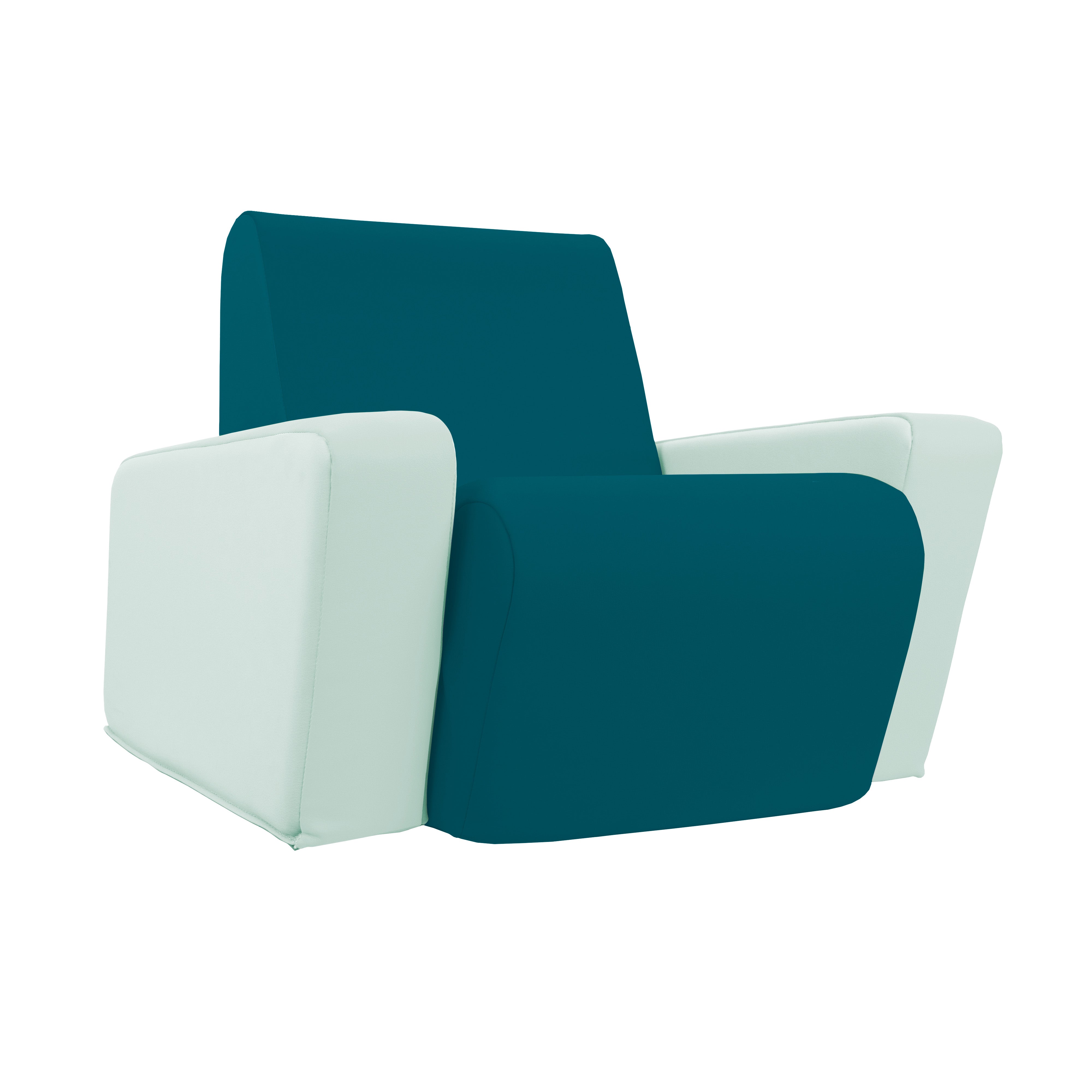 SoftScape Angled Preschool Chair - Peacock/Aloe