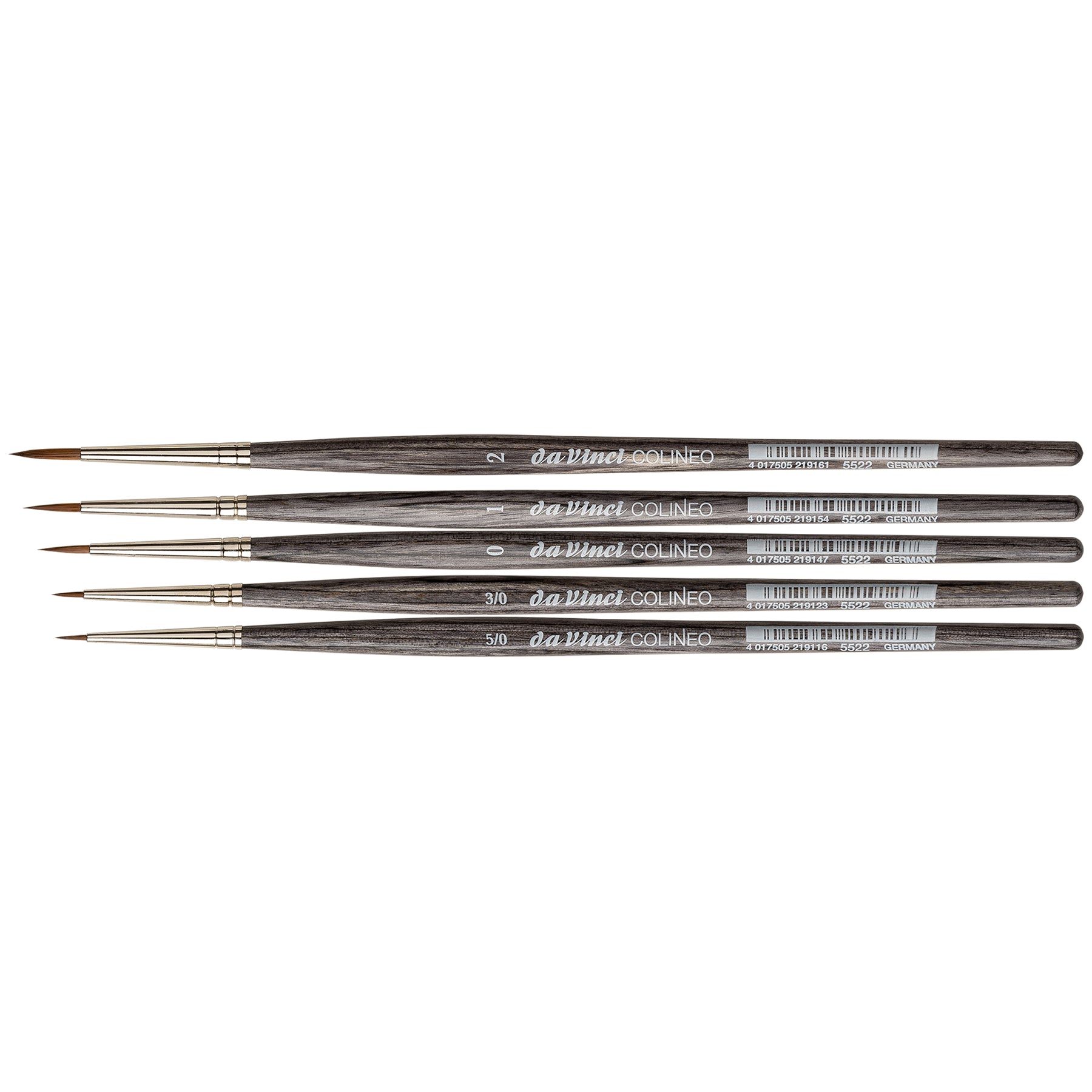 COLINEO Synthetic Red Sable, Details & Miniatures, 5 Brush Set