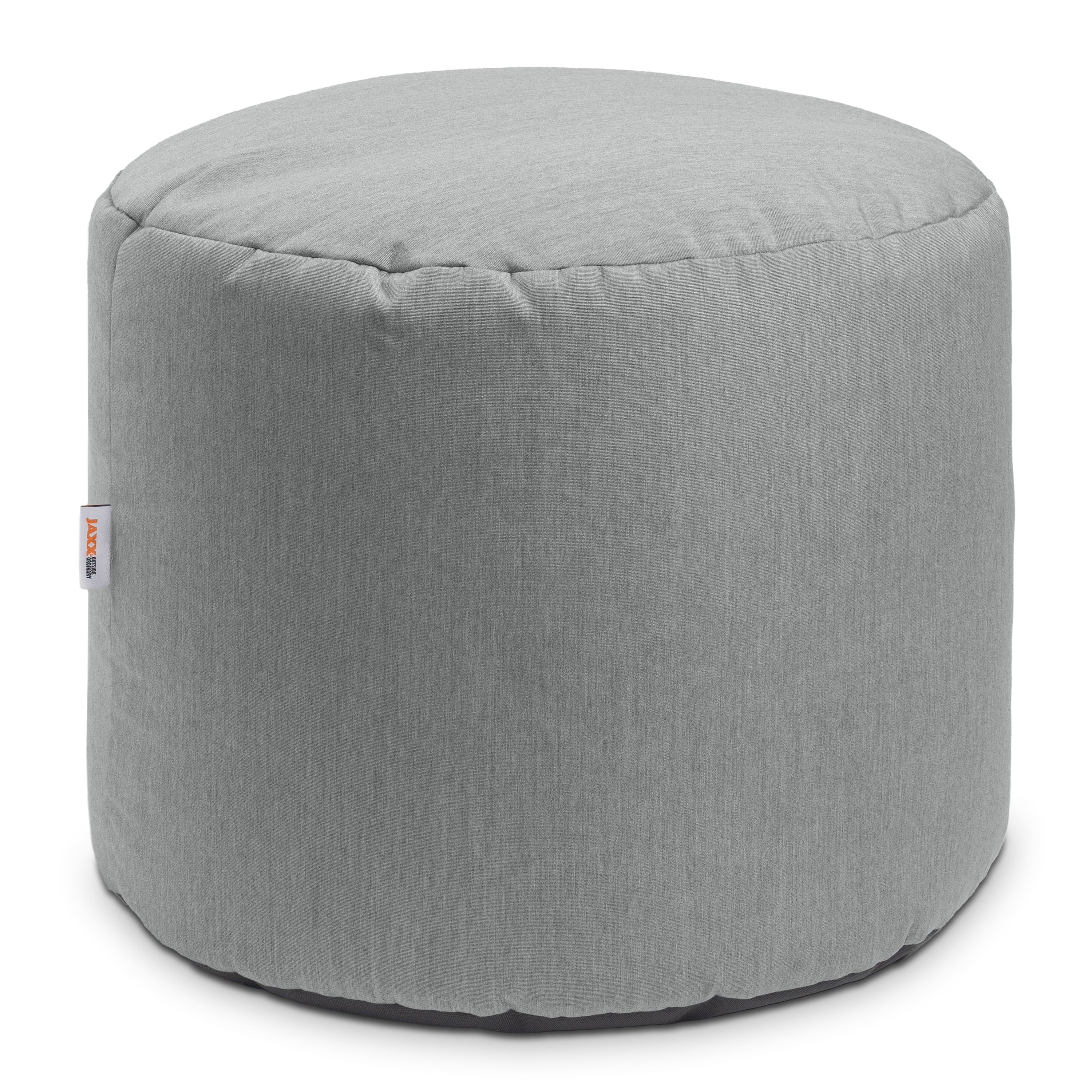 Jaxx Spring Indoor / Outdoor Bean Bag Pouf Ottoman, Sunbrella Granite