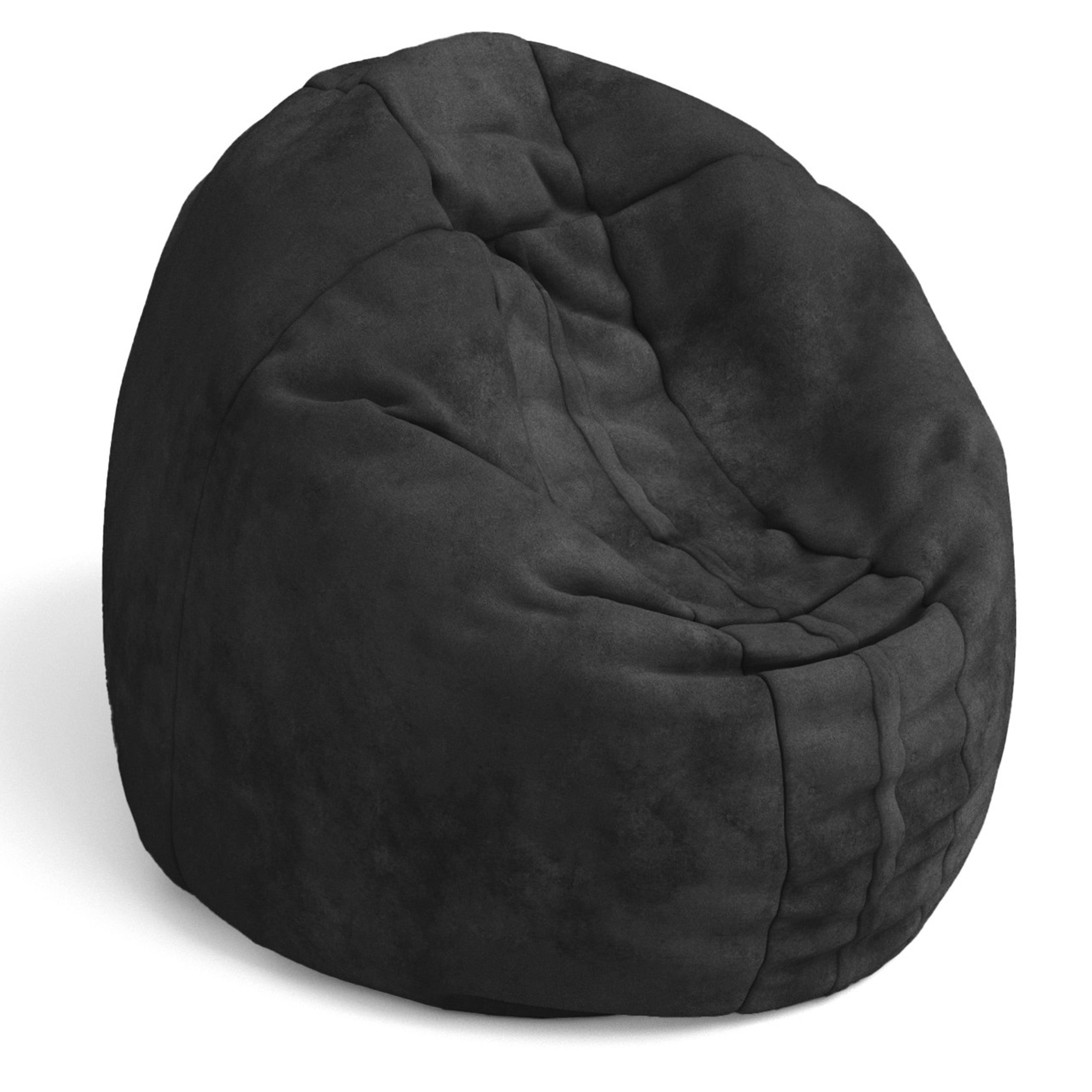 Jaxx Cocoon 4 Foot Bean Bag Chair and Crash Pad, Black