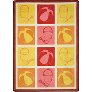 Beach Fun 5'4" x 7'8" area rug in color Multi