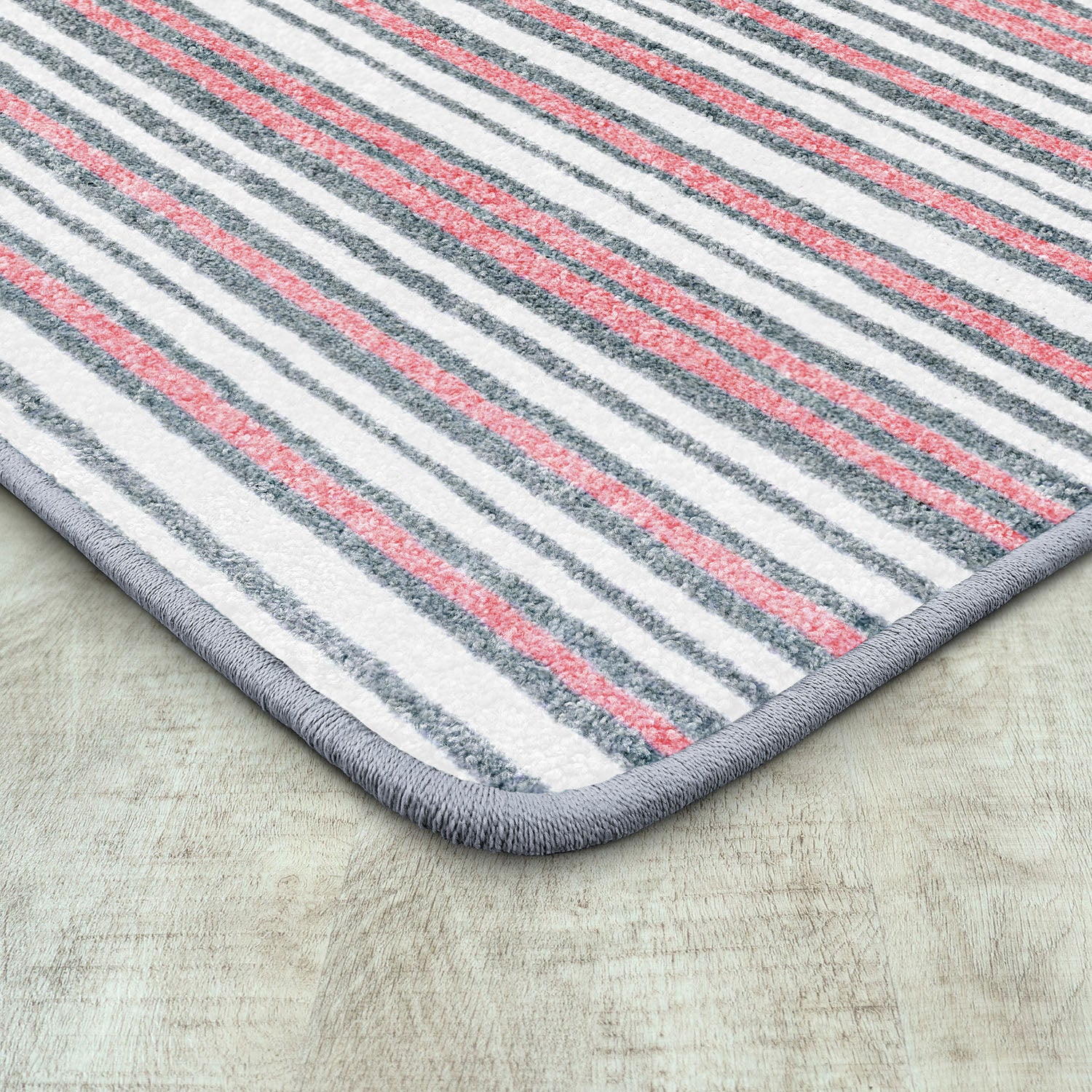 Between the Lines 3'10" x 5'4" area rug in color Blush