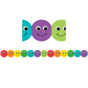Border - 12 Strips Ea. 3"x36" - Smiley Faces Die-Cut