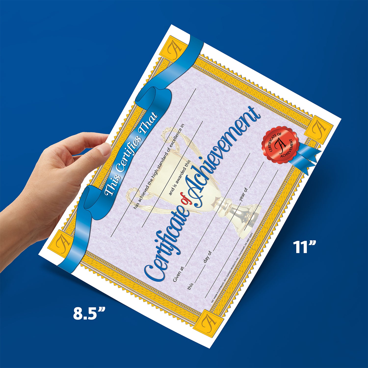 Certificate of Achievement, 8.5" x 11", Pack of 30
