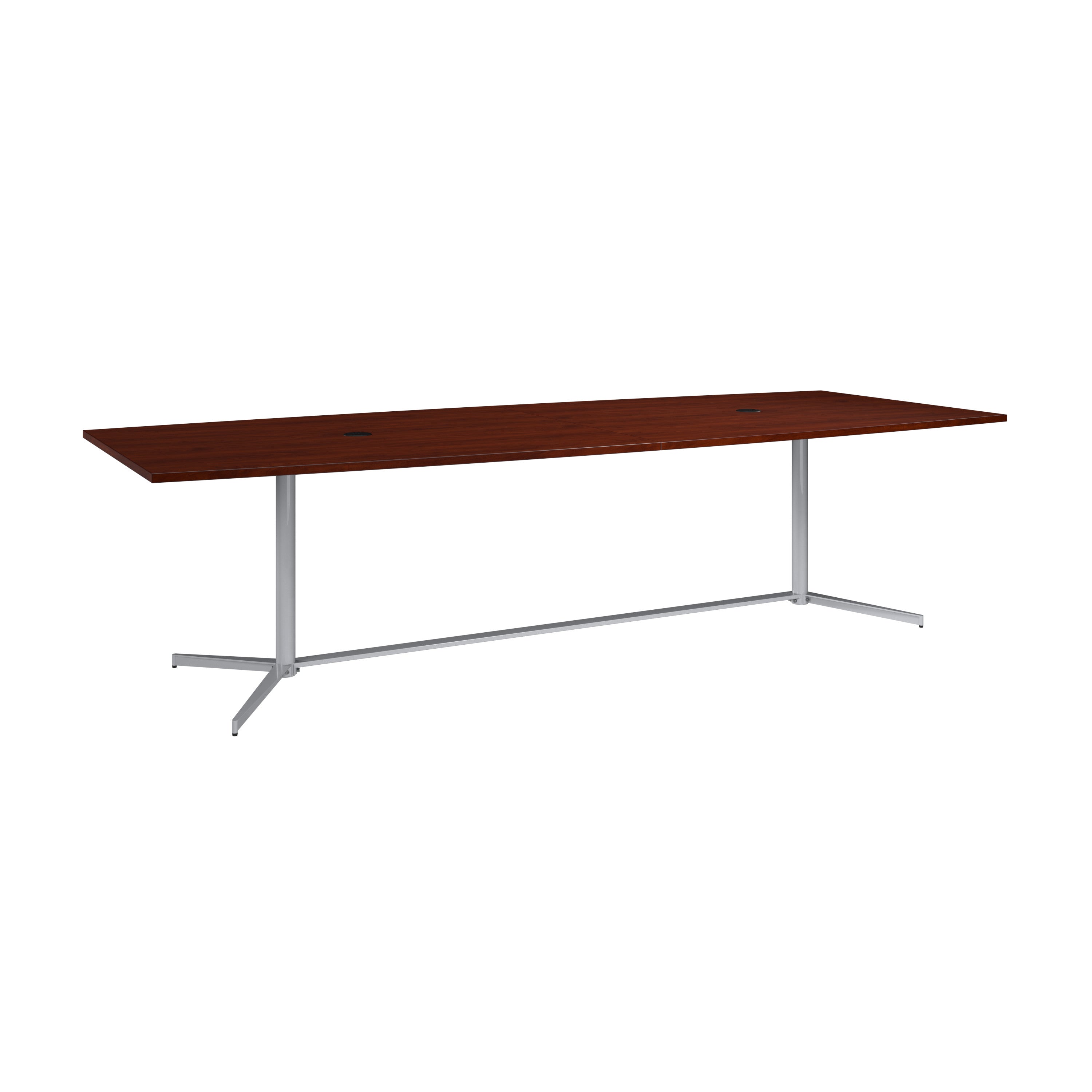 Bush Business Furniture 96-inch Office Conference Table with Metal Base in Hansen Cherry - 95.2" Width x 42.01" Depth x 28.65" Height