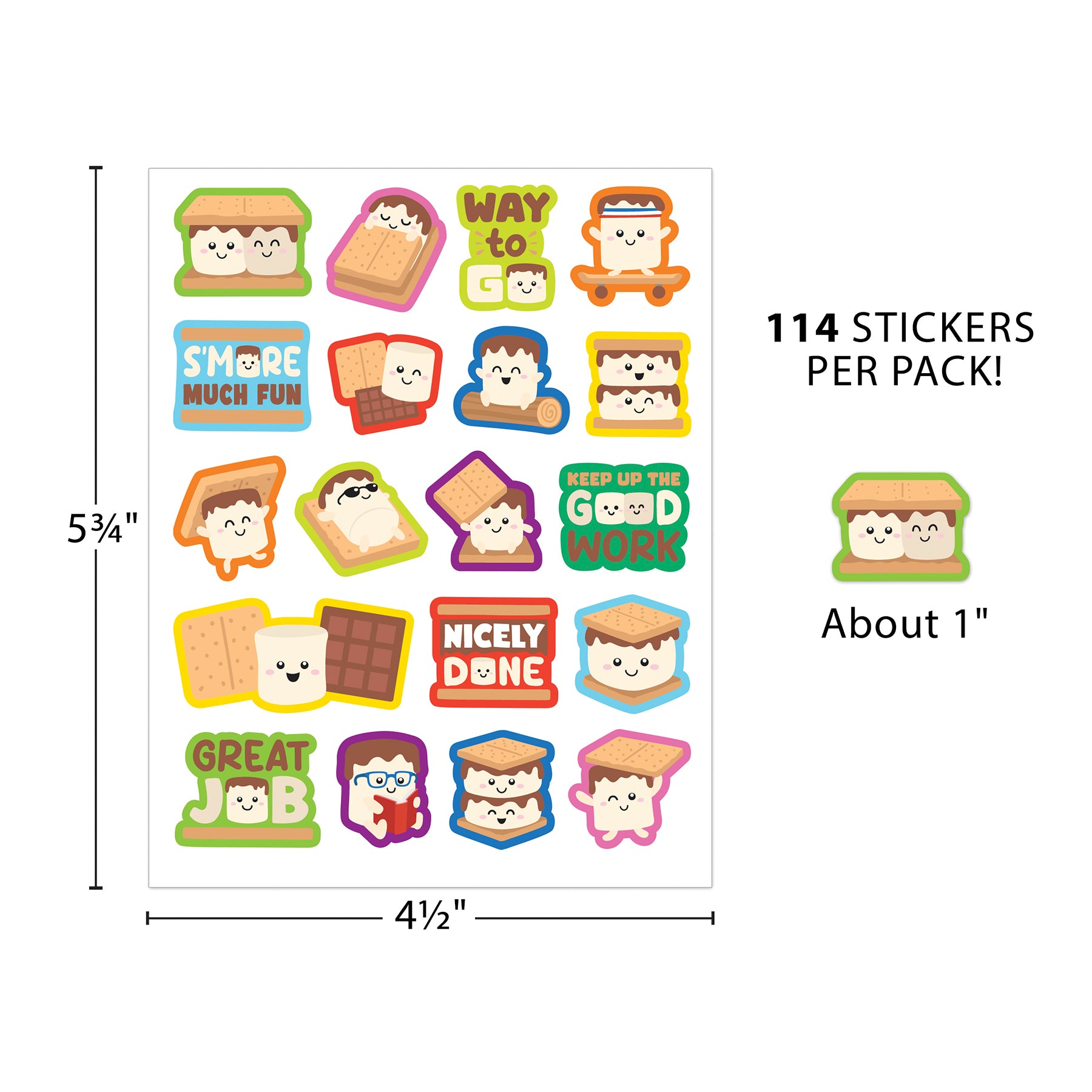 S'mores Smelly Stickers, Pack of 114