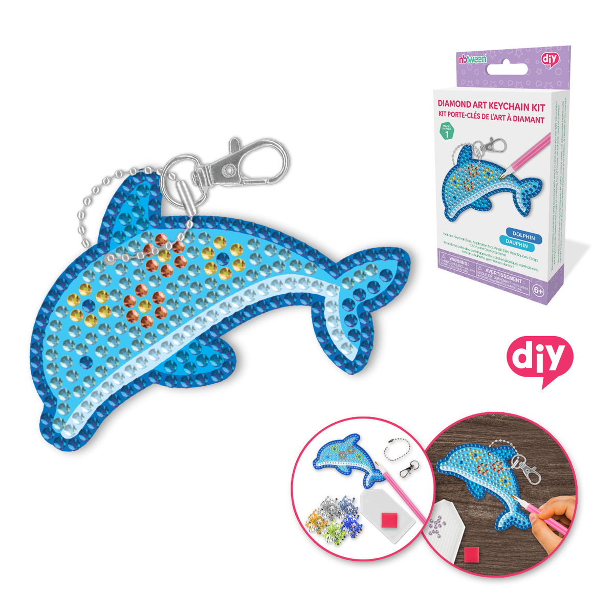 NBTWEEN DIAMOND PAINTING KEYCHAIN