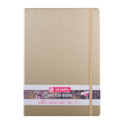 Sketchbook, 80 Sheets, 90lbs, White Gold Cover, 8.3" x 11.7" (A4)