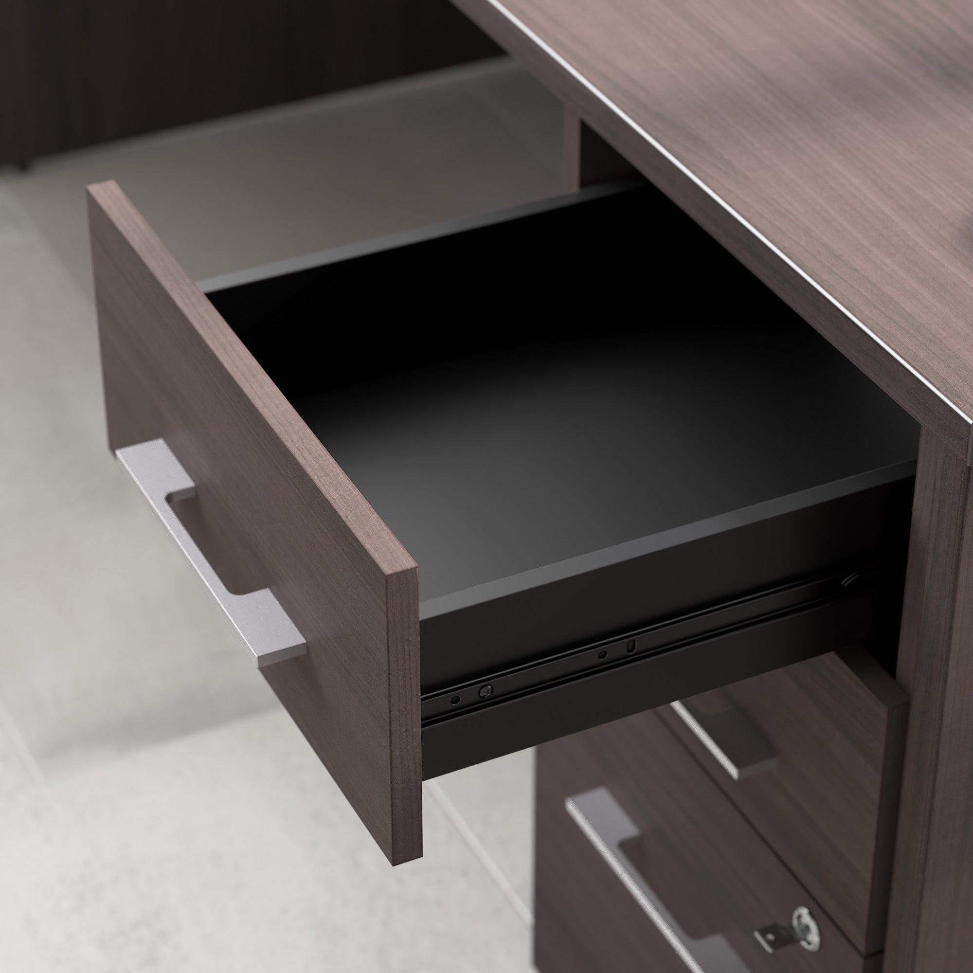 Bush Business Furniture Office 500 16W 3 Drawer File Cabinet in Storm Gray - Assembled - 15.75" Width x 20.35" Depth x 28.84" Height