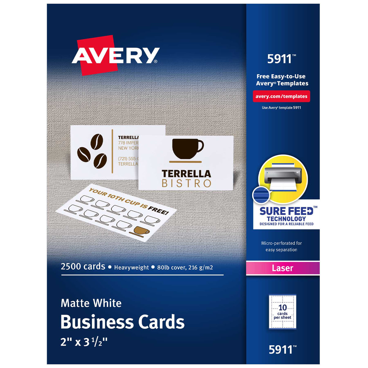 2500 AVERY BUSINESS CARDS