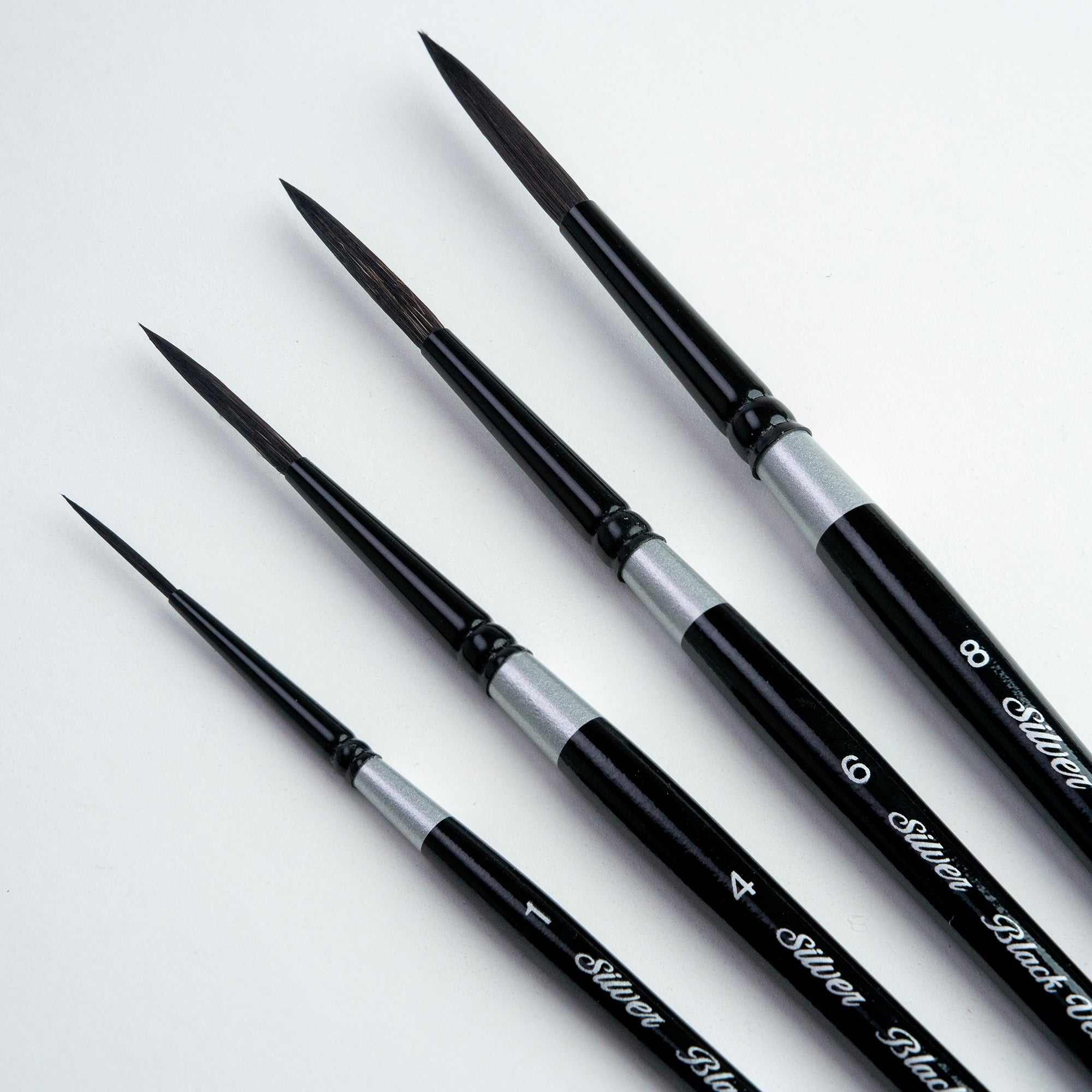 Black Velvet Liner Brushes, Set of 4