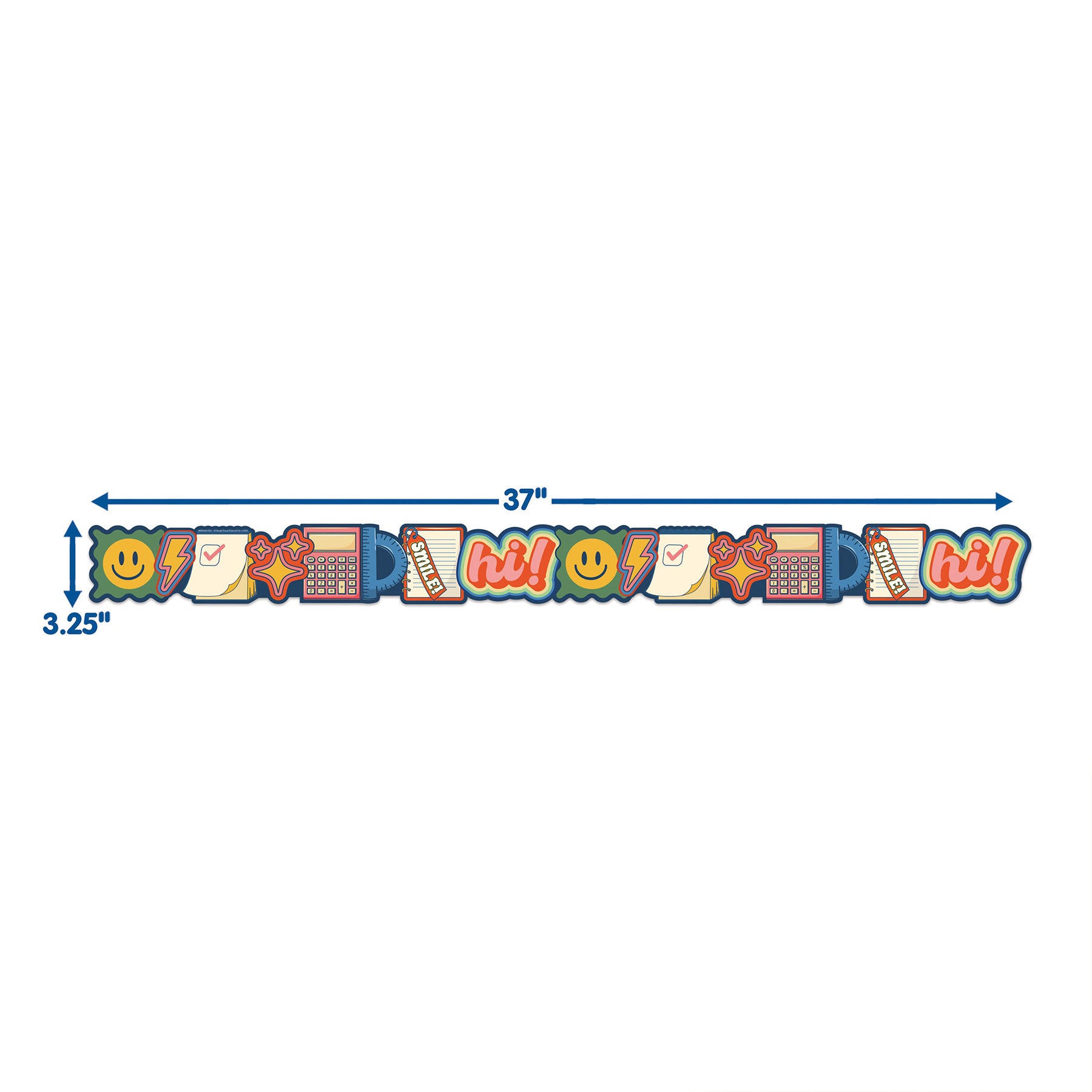 School Icons Extra Wide Deco Trim, 37 Feet