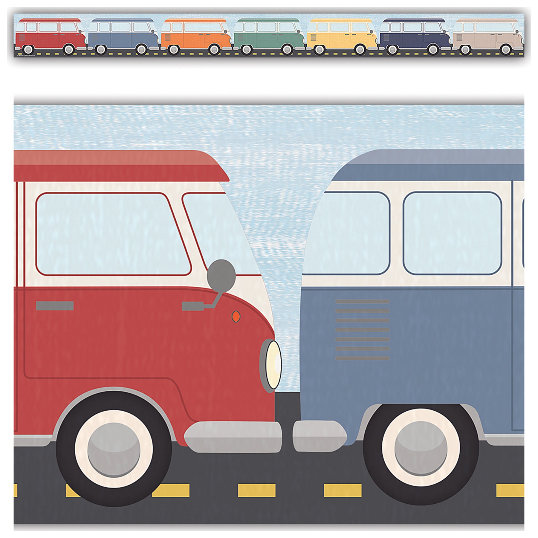 Moving Mountains Road Trip Camper Vans Straight Border Trim, 35 Feet